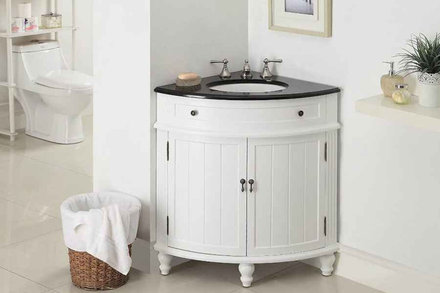 Купить Угловая радиальная тумба в винтажном стиле под заказ, цена от 0 руб., в рассрочку. Мебель для ванной в Гомеле и Речице.